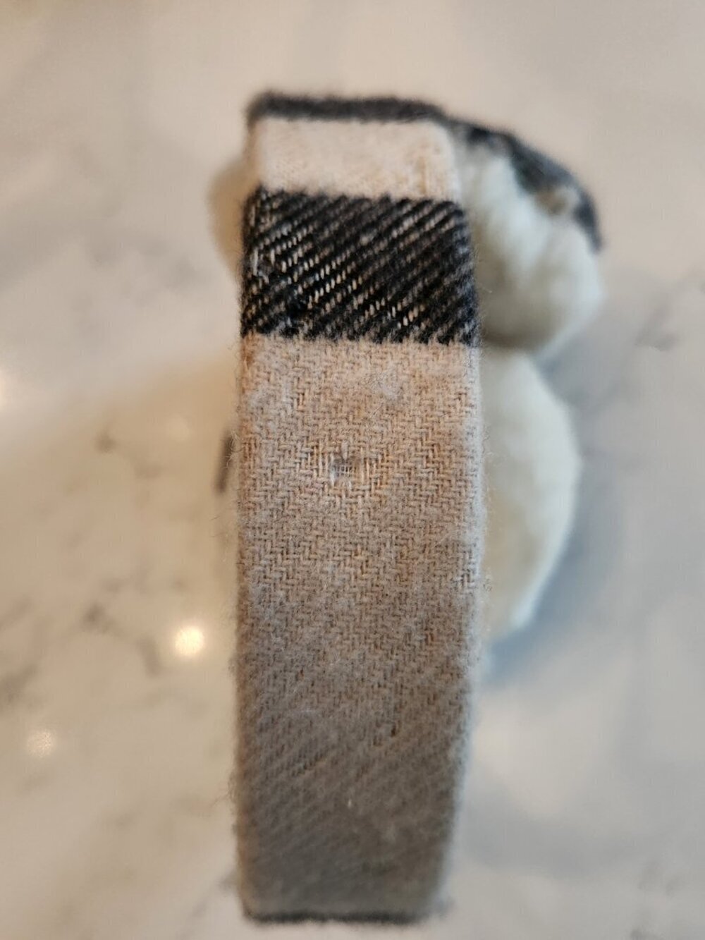 BURBERRY Nova Check Cashmere and Shearling Ear Muffs, Authentic - Picture 8 of 8